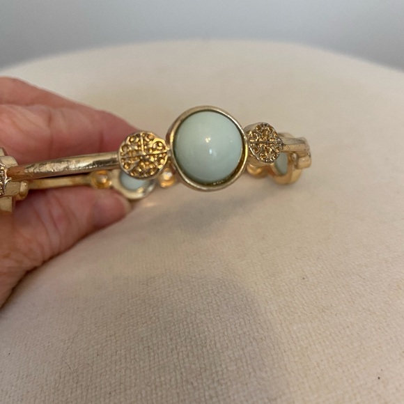 Gold and Mint Bangle - Picture 2 of 3